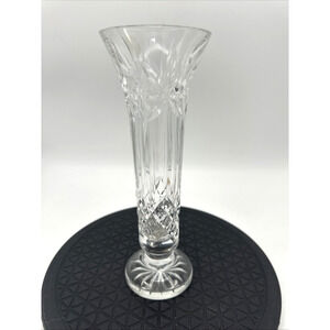 Vtg Waterford Crystal Balmoral 9" Starburst Foot Bud Vase EUC